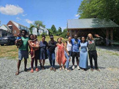 group of eleven family and friends from Black Dirt Farm Collective